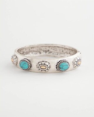 Turquoise Mixed Metal Bangle | Chico's